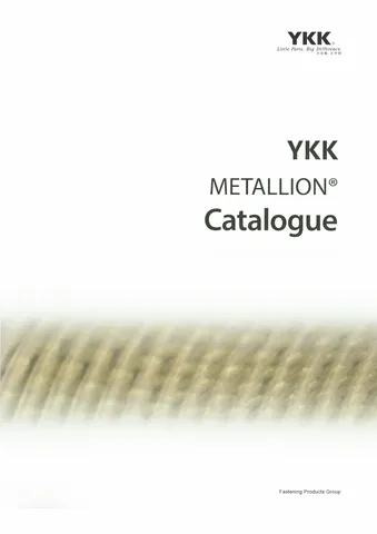 YKK尼龙防金属拉链样板册封面